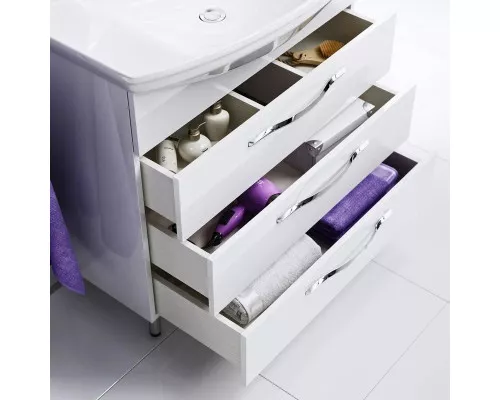 Приобрести Тумба с раковиной белый глянец 106,5 см Aqwella Allegro Agr.01.10/3 + 4620008197340 в магазине сантехники Santeh-Crystal.ru
