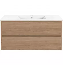 Тумба с раковиной натуральный дуб 101,5 см Vincea Gio VMC-2G100NO + VBS-13100