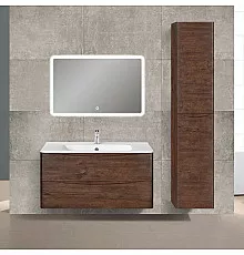 Комплект мебели темный дуб 100 см Vincea Paola VMC-2P100RW + VCB-2VP100W + VLM-2A100