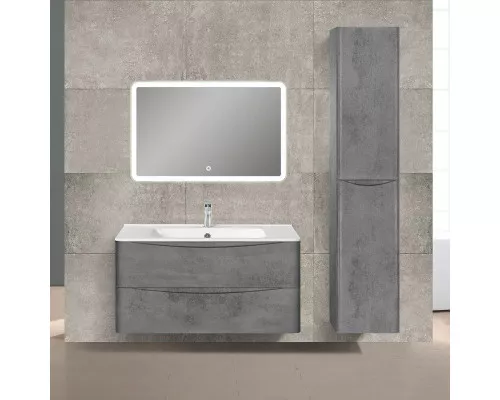 Заказать Комплект мебели бетон 100 см Vincea Paola VMC-2P100BT + VCB-2VP100W + VLM-2A100 в магазине сантехники Santeh-Crystal.ru