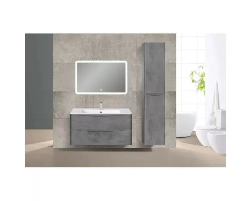 Заказать Комплект мебели бетон 100 см Vincea Paola VMC-2P100BT + VCB-2VP100W + VLM-2A100 в магазине сантехники Santeh-Crystal.ru