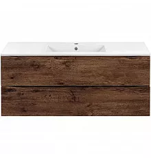 Тумба с раковиной темный дуб 121,5 см Vincea Mia VMC-2MC120RW + VBS-13120