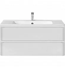 Тумба с раковиной белый глянец 100 см Vincea Vico VMC-2V100GW + VCB-2VP100W