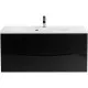 Купить Тумба Nero Lucido 109,6 см BelBagno Marino MARINO-1100-2C-SO-NL-P в магазине сантехники Santeh-Crystal.ru