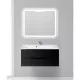 Купить Тумба Nero Lucido 109,6 см BelBagno Marino MARINO-1100-2C-SO-NL-P в магазине сантехники Santeh-Crystal.ru