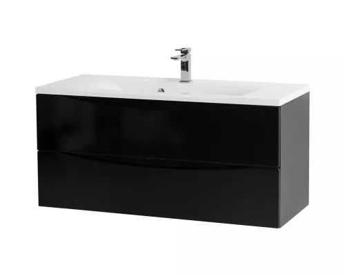 Купить Тумба Nero Lucido 109,6 см BelBagno Marino MARINO-1100-2C-SO-NL-P в магазине сантехники Santeh-Crystal.ru