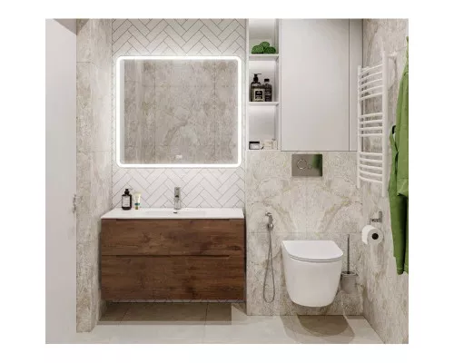 Купить Тумба Rovere Moro 99,6 см BelBagno Etna ETNA-H60-1000-2C-SO-RW-P в магазине сантехники Santeh-Crystal.ru