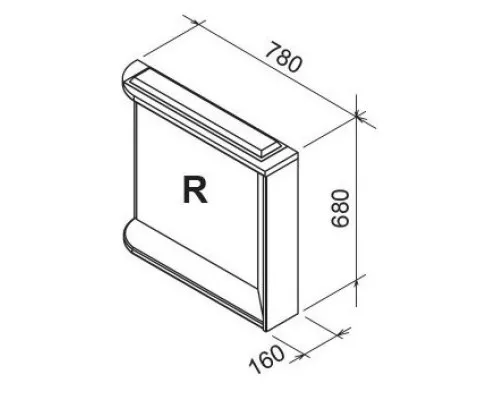 Купить Зеркало с подсветкой белый глянец 78х68 см Ravak Rosa M 780 R X000000332 в магазине сантехники Santeh-Crystal.ru
