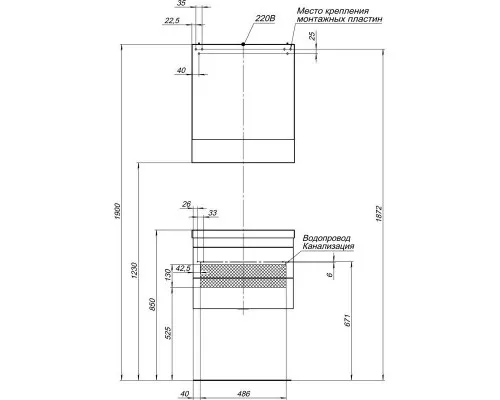 Заказать Зеркальный шкаф 58х67 см белый Aquanet Нота 00165370 в магазине сантехники Santeh-Crystal.ru