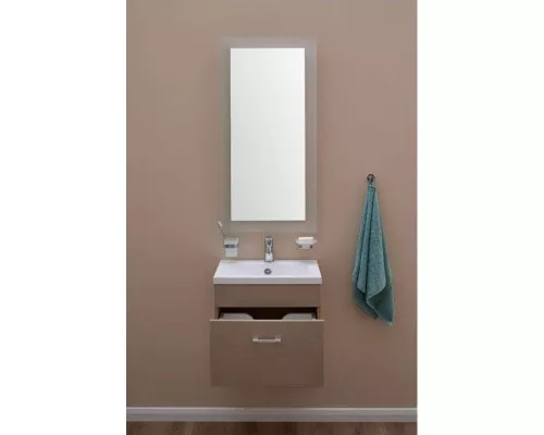 Купить Зеркало 50х100 см с подсветкой алюминий Aquanet Нота 00159095 в магазине сантехники Santeh-Crystal.ru