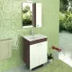 Приобрести Зеркальный шкаф 60х70 см дуб солсбери/белый глянец Comforty Рио 00003126981 в магазине сантехники Santeh-Crystal.ru