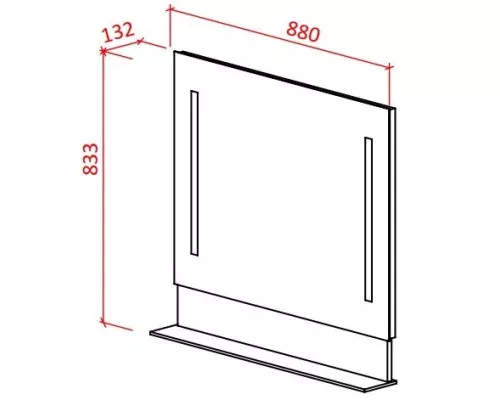 Купить Зеркало 88х83,3 см белый глянец Astra-Form Альфа 020306/020307 в магазине сантехники Santeh-Crystal.ru