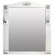 Зеркало 83х92,5 см слоновая кость серебряная патина Atoll Венеция