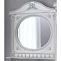 Зеркало 81,5х94,5 см белый жемчуг серебряная патина Atoll Наполеон