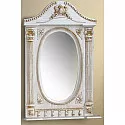 Зеркало 61,5х94,5 см белый жемчуг золотая патина Atoll Наполеон