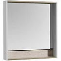 Зеркало белый глянец/бетон пайн 80х85 см Акватон Капри 1A230402KPDA0