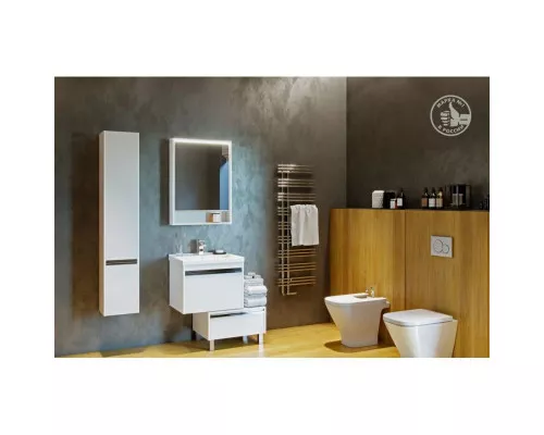 Купить Зеркальный шкаф 60х85 см белый глянец Акватон Капри 1A230302KP010 в магазине сантехники Santeh-Crystal.ru