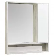 Зеркальный шкаф 80х91 см белый глянец/дуб крафт Акватон Флай 1A237702FAX10