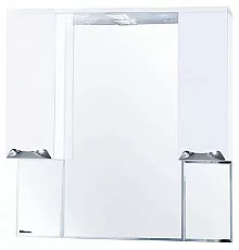 Зеркальный шкаф 90х100 см белый глянец Bellezza Альфа 618815000014