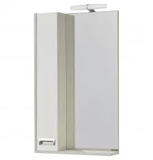 Зеркальный шкаф 50х85 см белый глянец/дуб сомерсет L Акватон Бекка 1A214502BAC20