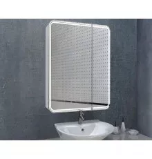 Зеркальный шкаф 80х80 см белый L Art&Max Verona AM-Ver-800-800-2D-L-DS-F