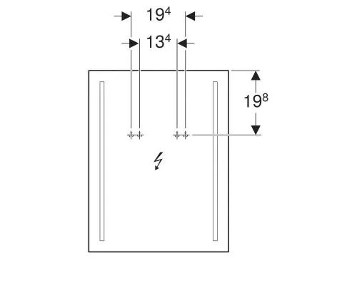 Приобрести Зеркало 50х65 см Geberit Option Basic 500.581.00.1 в магазине сантехники Santeh-Crystal.ru