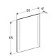 Приобрести Зеркало 50х65 см Geberit Option Basic 500.581.00.1 в магазине сантехники Santeh-Crystal.ru