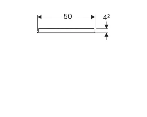Приобрести Зеркало 50х65 см Geberit Option Basic 500.581.00.1 в магазине сантехники Santeh-Crystal.ru