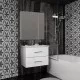 Купить Зеркальный шкаф 70х80 см белый глянец Opadiris Арабеска 00-00005577 в магазине сантехники Santeh-Crystal.ru