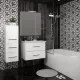 Купить Зеркальный шкаф 70х80 см белый глянец Opadiris Арабеска 00-00005577 в магазине сантехники Santeh-Crystal.ru