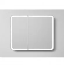 Зеркальный шкаф 100х80 см белый матовый R Art&Max Platino AM-Pla-1000-800-2D-F