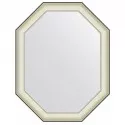 Зеркало 59х74 см белая кожа с хромом Evoform Octagon BY 7443