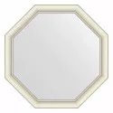 Зеркало 51х51 см белый с серебром Evoform Octagon BY 7430