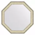 Зеркало 65х65 см брашированное серебро Evoform Octagon BY 7429