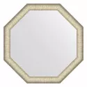 Зеркало 50х50 см брашированное серебро Evoform Octagon BY 7421