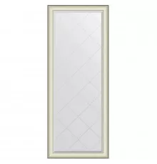 Зеркало напольное 79х200 см белая кожа с хромом Evoform Exclusive-G floor BY 6393