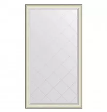 Зеркало 109х200 см белая кожа с хромом Evoform Exclusive-G floor BY 6394