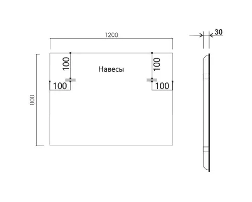Зеркало 120x80 см Vincea VLM-3VN120-2
