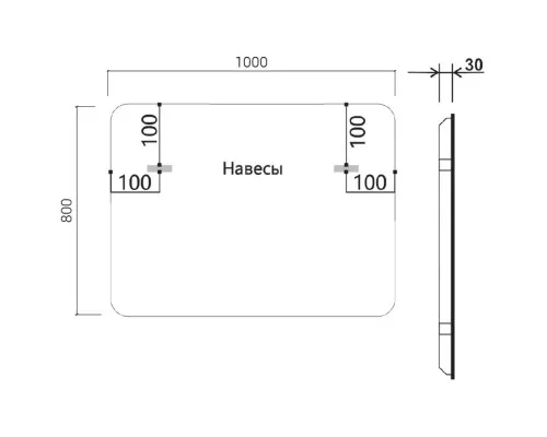 Зеркало 100x80 см Vincea VLM-3VC100