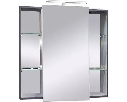 Купить Зеркальный шкаф 79,2х76,5 см графит матовый Caprigo Accord 2231-TP810 в магазине сантехники Santeh-Crystal.ru