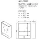 Купить Зеркальный шкаф 60х80 см дуб мадуро Caprigo 2050-Дуб мадуро в магазине сантехники Santeh-Crystal.ru