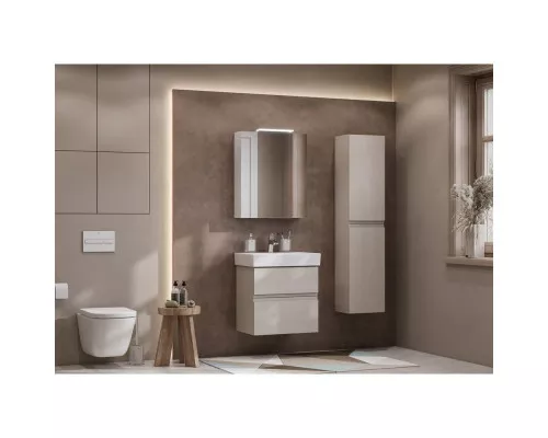 Приобрести Зеркальный шкаф 60х70 см капучино L Roca Oleta A857645515 в магазине сантехники Santeh-Crystal.ru
