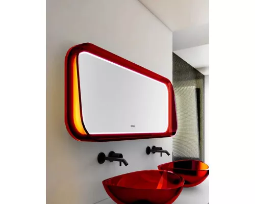Купить Зеркало 120х50 см красный Abber Kristall AT6702Rubin в магазине сантехники Santeh-Crystal.ru