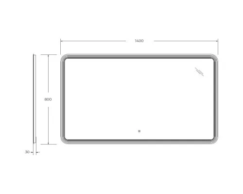 Приобрести Зеркало 140х80см Cezares Duet CZR-SPC-DUET-1400-800-LED-TCH в магазине сантехники Santeh-Crystal.ru