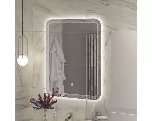 Заказать Зеркало 60х80см Cezares Duet CZR-SPC-DUET-600-800-LED-TCH в магазине сантехники Santeh-Crystal.ru