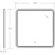 Купить Зеркало 80х80см Cezares Duet CZR-SPC-DUET-800-800-LED-TCH в магазине сантехники Santeh-Crystal.ru