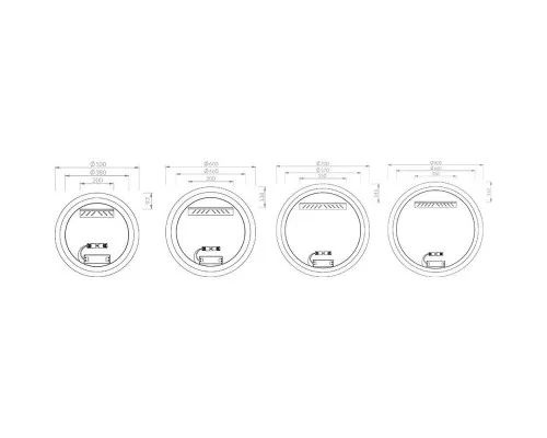 Купить Зеркало 70х70 см Ravak Orbit I X000001575 в магазине сантехники Santeh-Crystal.ru