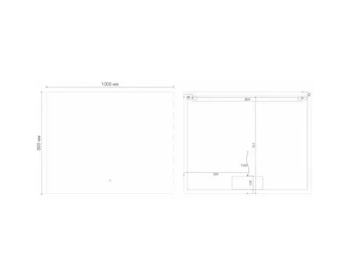Заказать Зеркало 100х80 см Grossman Pragma 1810080 в магазине сантехники Santeh-Crystal.ru