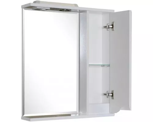 Приобрести Зеркальный шкаф 80х75 см белый R ASB-Mebel Бари в магазине сантехники Santeh-Crystal.ru