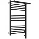 Полотенцесушитель электрический 800х500 черный матовый МЭМ правый Сунержа Богема с полкой 3.0 31-5807-8050